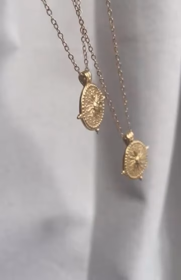 Greek Gold Coin Necklace - Image 3