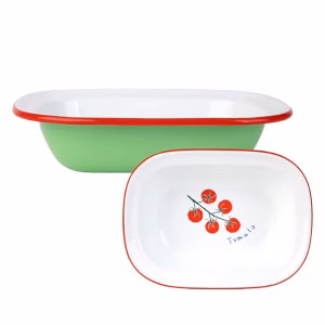 Tomato Green Oven Enamel Dish