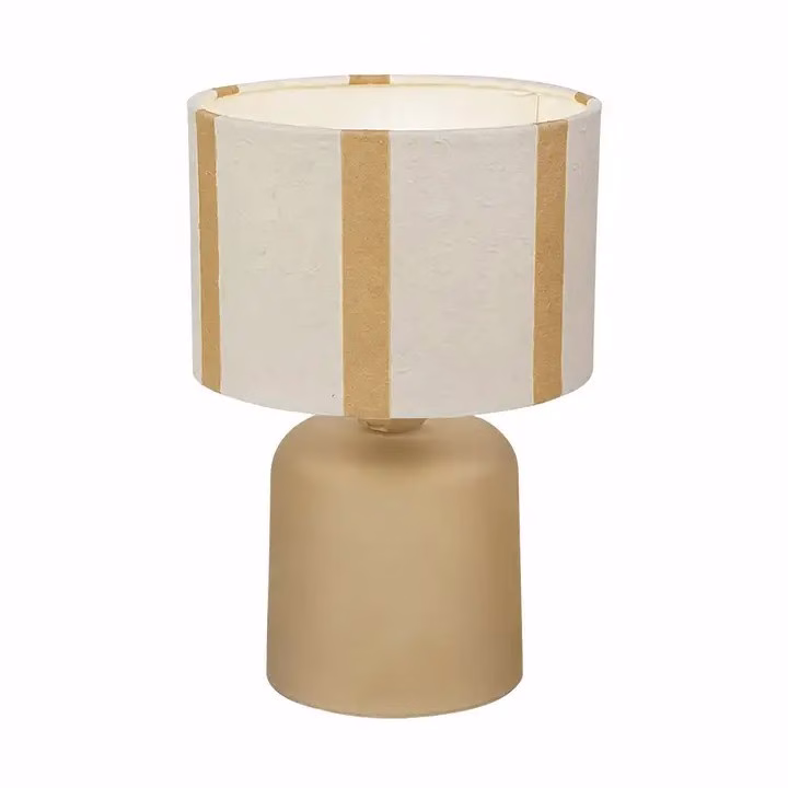 Yellow Stripe Lamp, Battery-Operated